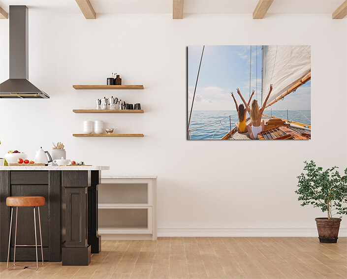 WEB001 0019 MP 0001 47690046 two cheerful friends with arms raised making peace signs celebrating on boat cruise togeth