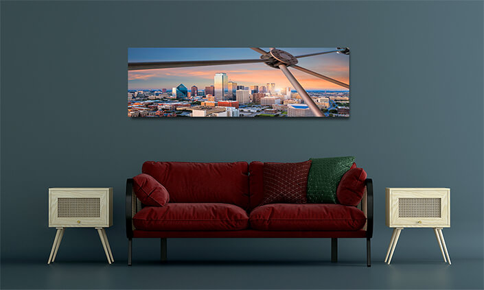 WEB001 0021 MOCKUP 0007 34242698 dallas texas cityscape with blue sky at sunset AOAY7723