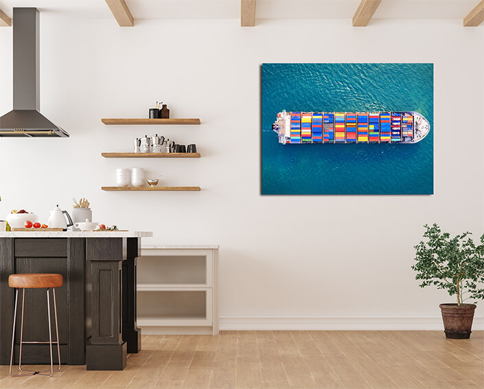 WEB001 0023 MP 0047 27608920 aerial view of container cargo ship in sea AOAY6427