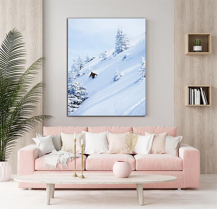 WEB002. 0008 MP 0018 24932878 My Downhill skiing Man deep in backcountry AOAY6416