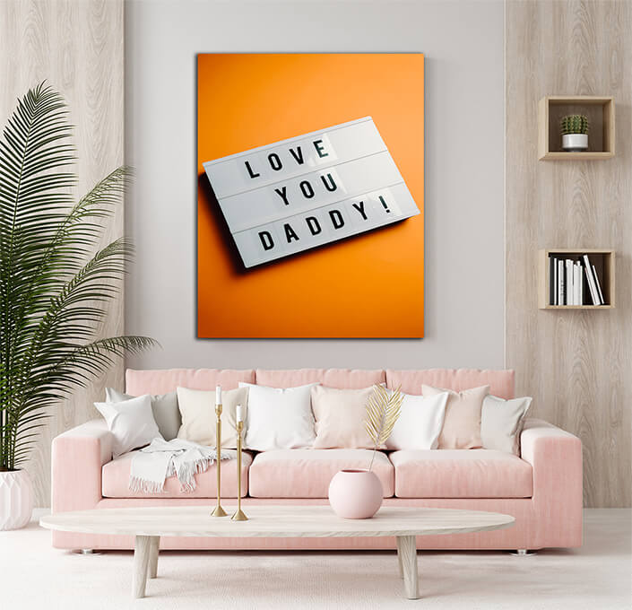 WEB002. 0017 MP 0009 43275690 says love you daddy concept minimal copy space style design AOAY6481