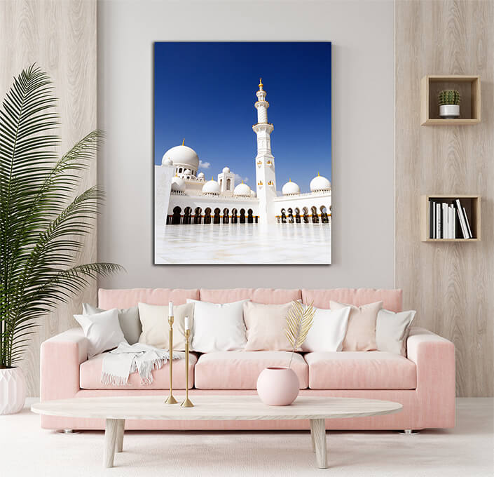 WEB002. 0034 MP 0048 3544383 white mosque side area AOAY4882