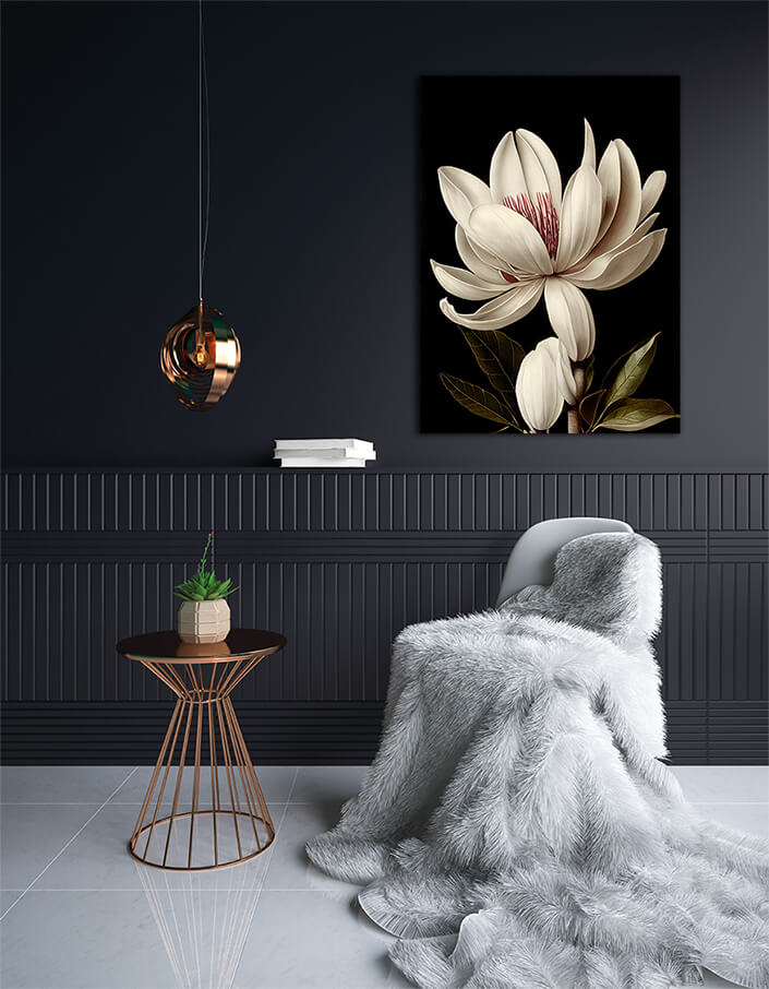 WEB002 0000 ML 0028 49132690 artistic illustration of the beautiful creamy magnolia flower AOAY8212