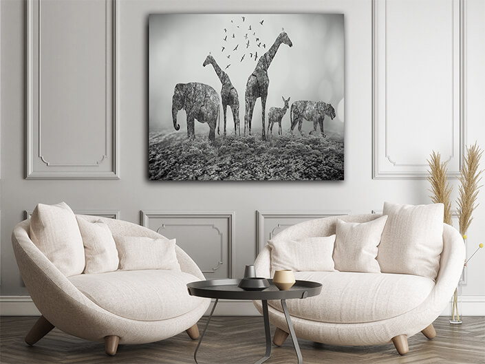 WEB002 0002 ML 0031 38988970 forest silhouette in the shape of a wild animal conservation concept AOAY5656