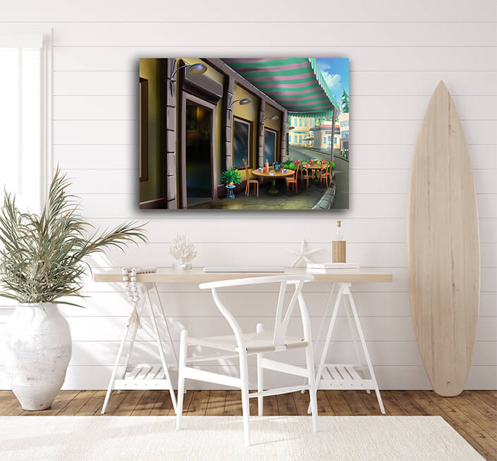 WEB002 0003 ML 0017 48362950 street cafe illustration AOAY5969