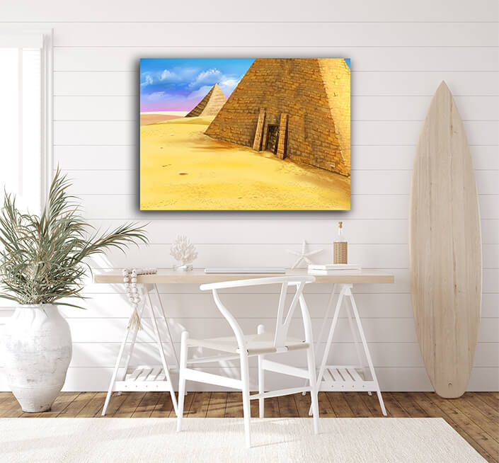 WEB002 0004 ML 0016 48362958 egyptian pyramids of giza illustration AOAY5971