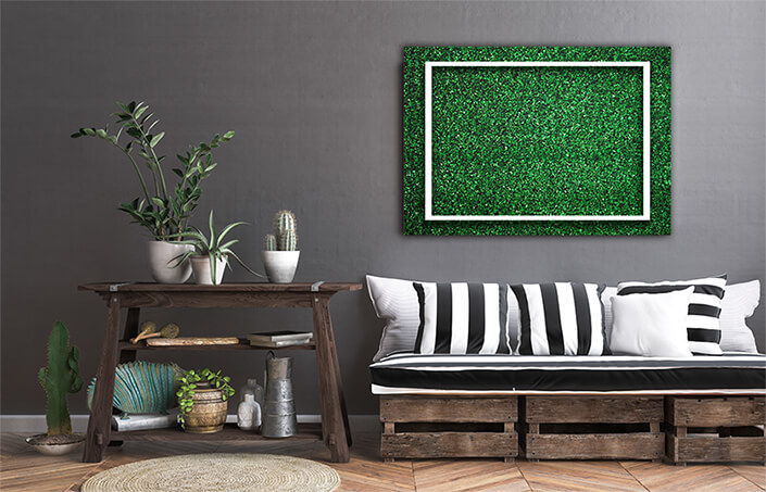 WEB002 0005 MS 0029 39656990 rectangle square white frame edge on green grass AOAY6154