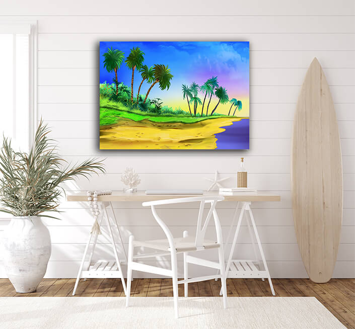 WEB002 0006 ML 0014 48362990 palm tree grove on the beach illustration AOAY5973