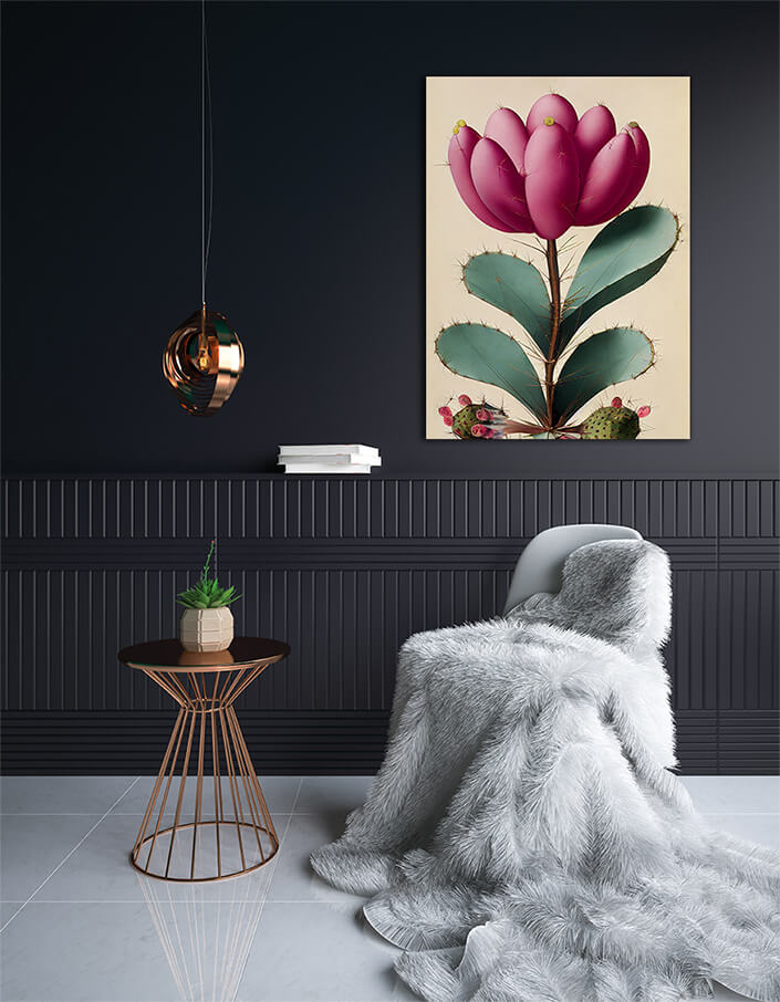 WEB002 0007 ML 0021 49132740 the pink petals of the prickly pear bloom an artistic illustration AOAY8219