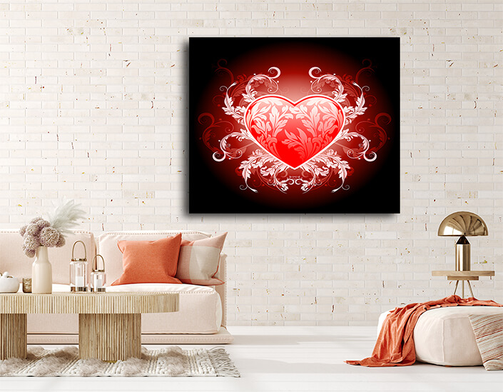 WEB002 0008 MP 0019 15215030 red valentines heart with floral pattern AOAY7971