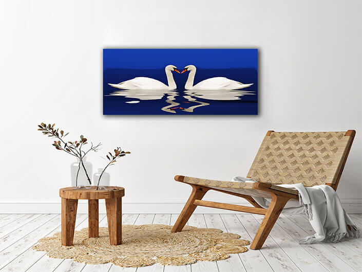 WEB002 0009 ML 0001 2144529 two swans with reflection AOAY8123