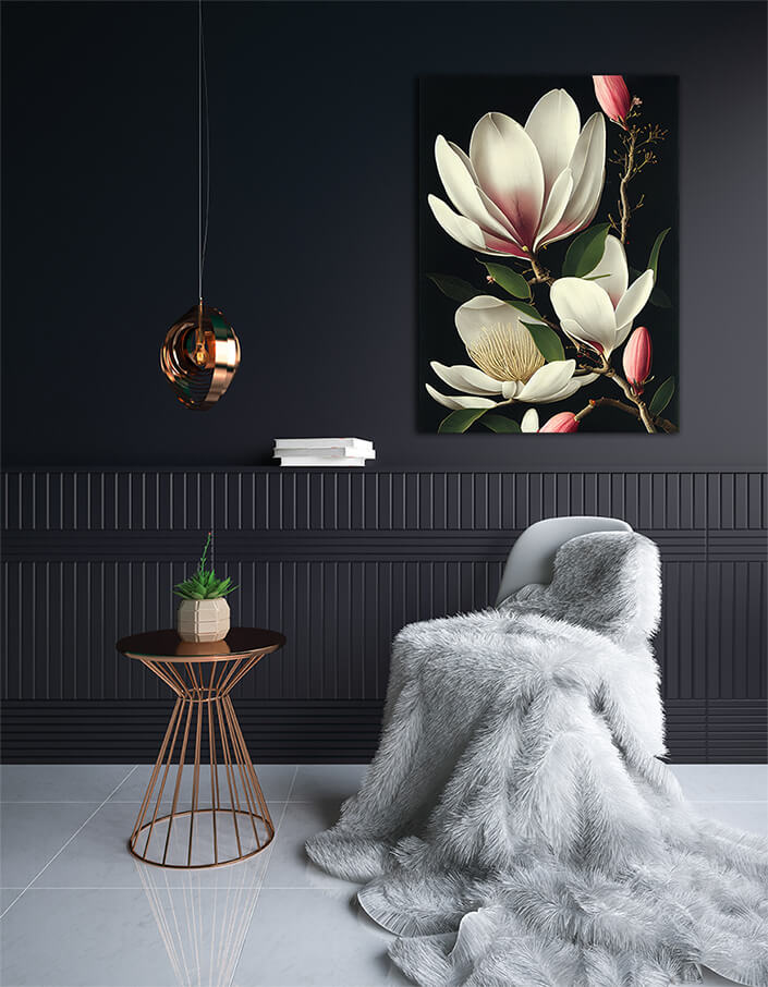 WEB002 0009 ML 0019 49132766 artistic illustration of the white magnolia flower AOAY8221
