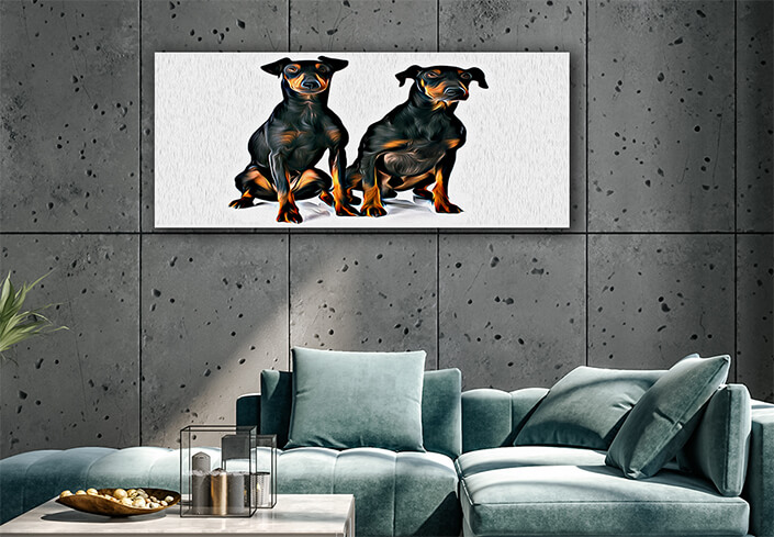 WEB002 0010 ML 0023 13275896 TWO manchester terriers dogs AOAY8116