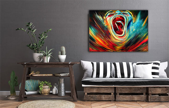 WEB002 0015 MS 0019 48722320 roaring anger exploding into a violent scream abstract AOAY6532