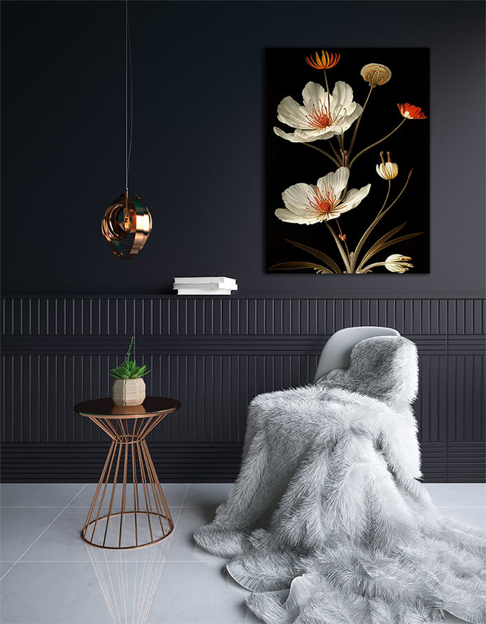 WEB002 0017 ML 0011 49132826 desert apache plume flower illustration on black AOAY8230