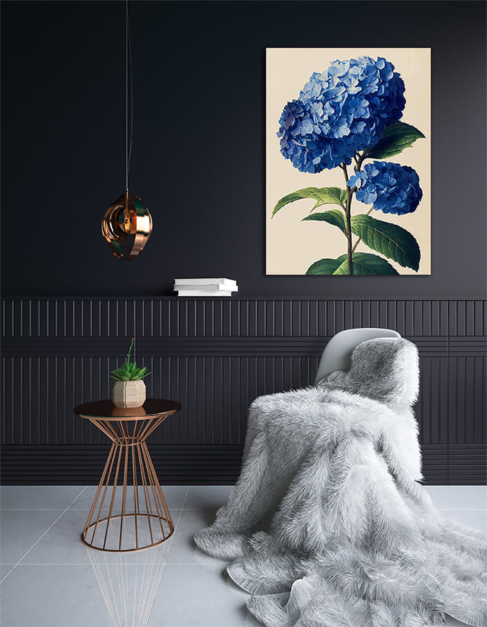 WEB002 0019 ML 0009 49132854 artistic illustration of the blue hydrangea flower AOAY8232