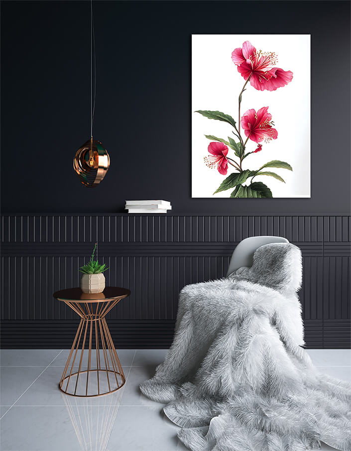WEB002 0021 ML 0007 49139038 artistic illustration of the red hibiscus flower AOAY8234