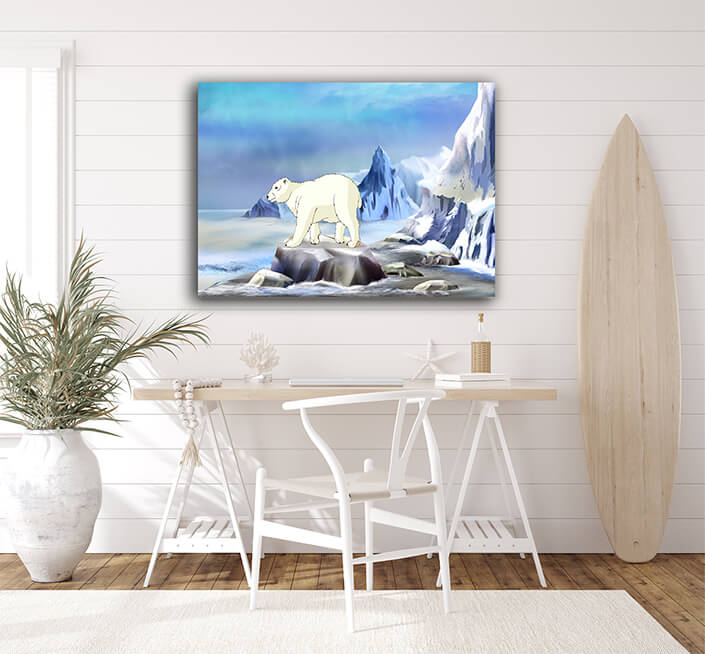 WEB002 0025 ML 0030 47491610 polar bear on the arctic ocean AOAY5942