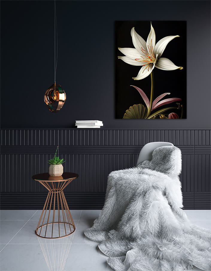 WEB002 0025 ML 0003 49146854 the white petals of the desert lily an illustration AOAY8238