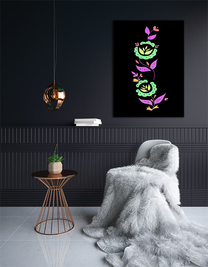 WEB002 0027 ML 0001 32701114 doodle flowers and leaves floral motif AOAY8313