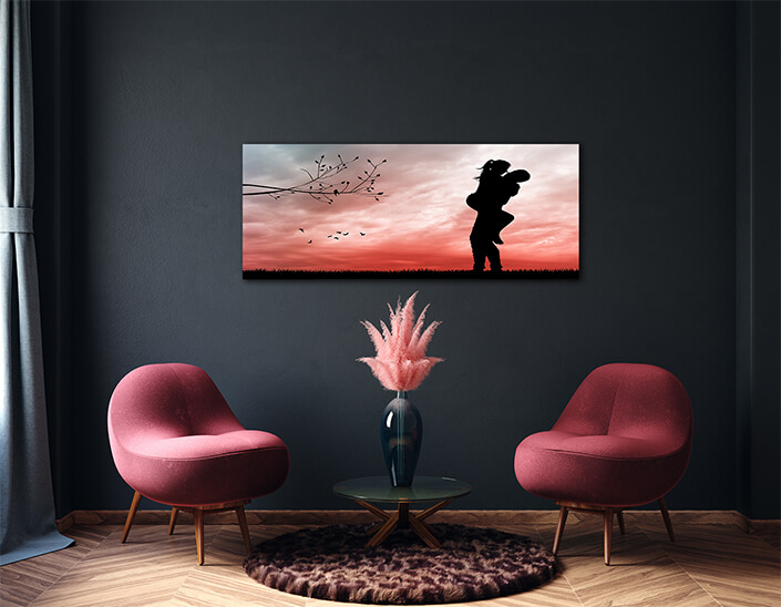 WEB002 0029 ML 0028 29890422 illustration of boyfriends kissing at sunset AOAY4966