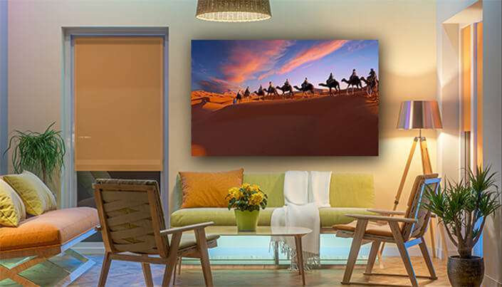 WEB002 0030 ML 0035 39990382 camel caravan going through the Sahara desert in Morocco at sunset AOAY5243