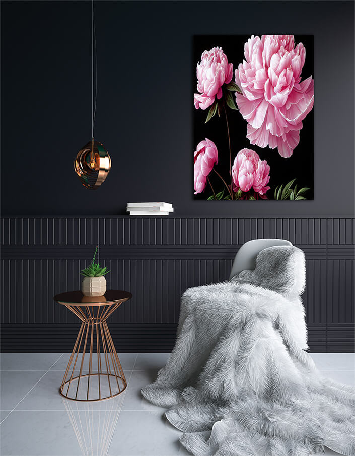 WEB002 0031 ML 0055 49132432 artistic illustration of the pink peony flower AOAY8184