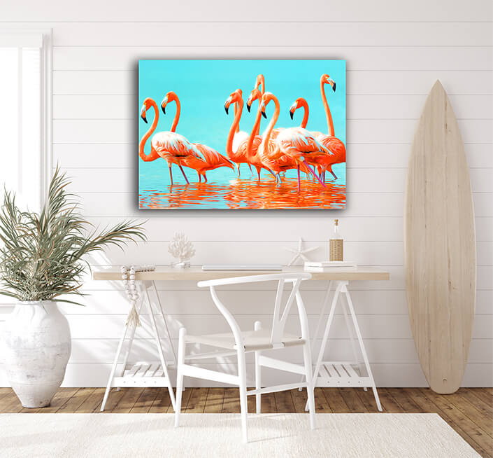 WEB002 0032 MP 0037 9072288 Lots of greater flamingos Art AOAY8127