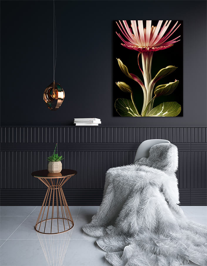 WEB002 0042 ML 0044 49132482 ice plant flower with pink petals a beautiful artistic illustration AOAY8195