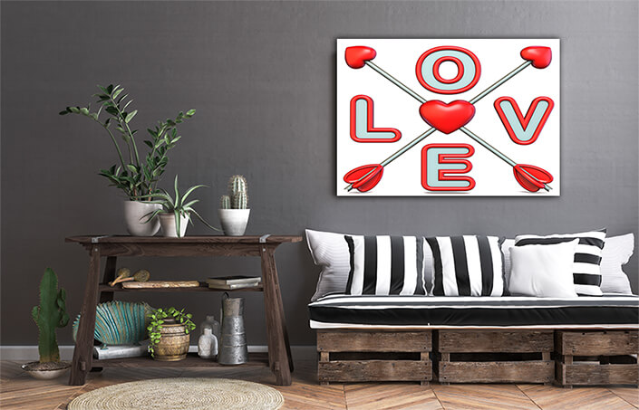 WEB002 0042 MS 0054 26269974 love text with crossed cupids arrows 3d AOAY4703