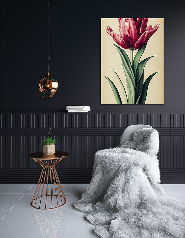 WEB002 0056 ML 0030 49132686 artistic illustration of the beautiful red tulip flower AOAY8210