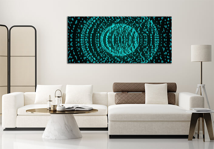 WEB002 0058 MP 0012 31628166 big and small binary number spheres computer generated 3d AOAY5060