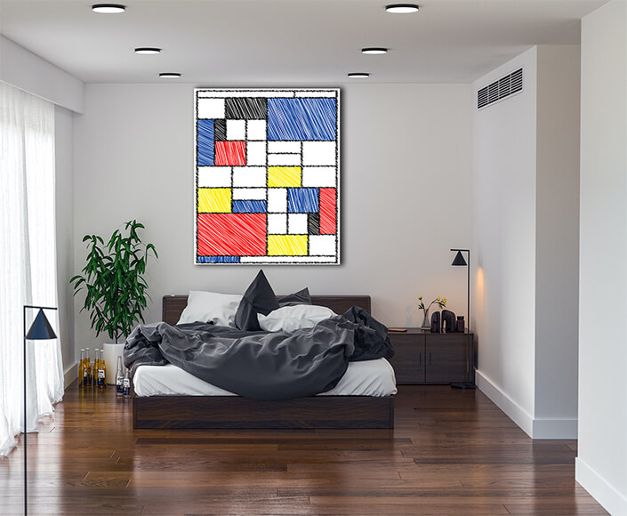 WEB003 0000 MP 0025 AdobeStock 372496106 [Converted] Checkered Piet Mondrian style emulation 06 Dutch mosaic AOAY8136