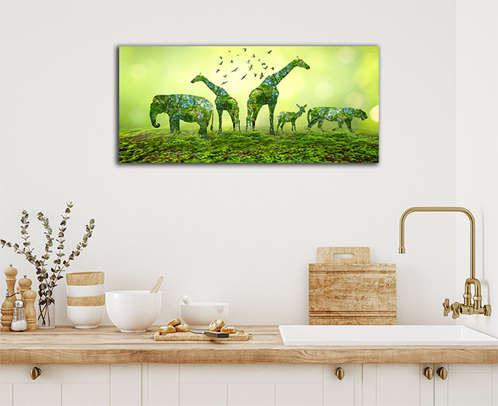 WEB003 0001 ML 0032 38988970 forest silhouette shaped in wild animal wildlife and forest conservation concept