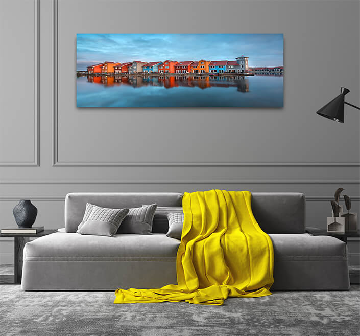 WEB003 0002 ML 0008 12705052 colorful buildings on water at sunrise AOAY7468