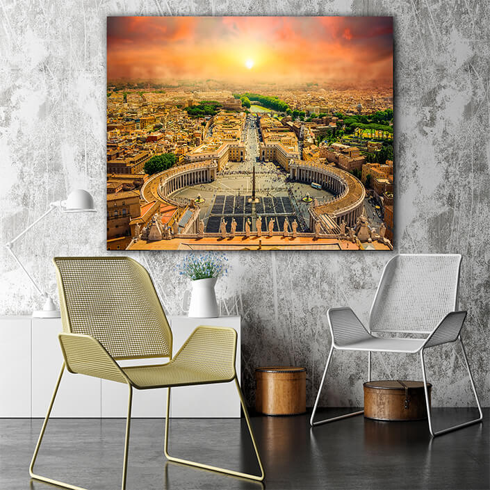 WEB003 0004 ML 0013 39943206 View on Vatican city from the top at sunset, ItalyAOAY5869