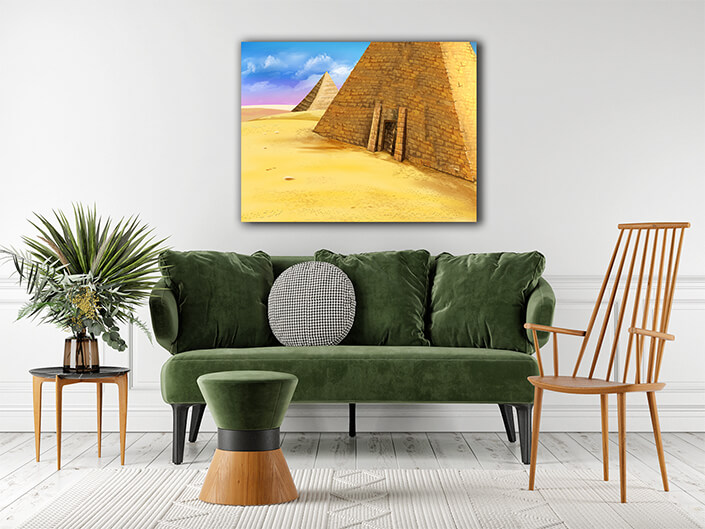 WEB003 0004 ML 0016 48362958 egyptian pyramids of giza illustration AOAY5971