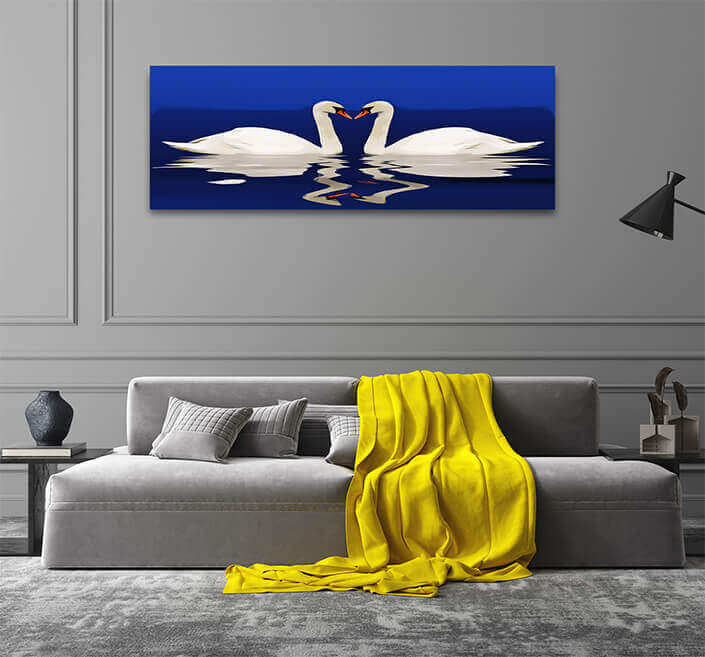 WEB003 0009 ML 0001 2144529 two swans with reflection AOAY8123