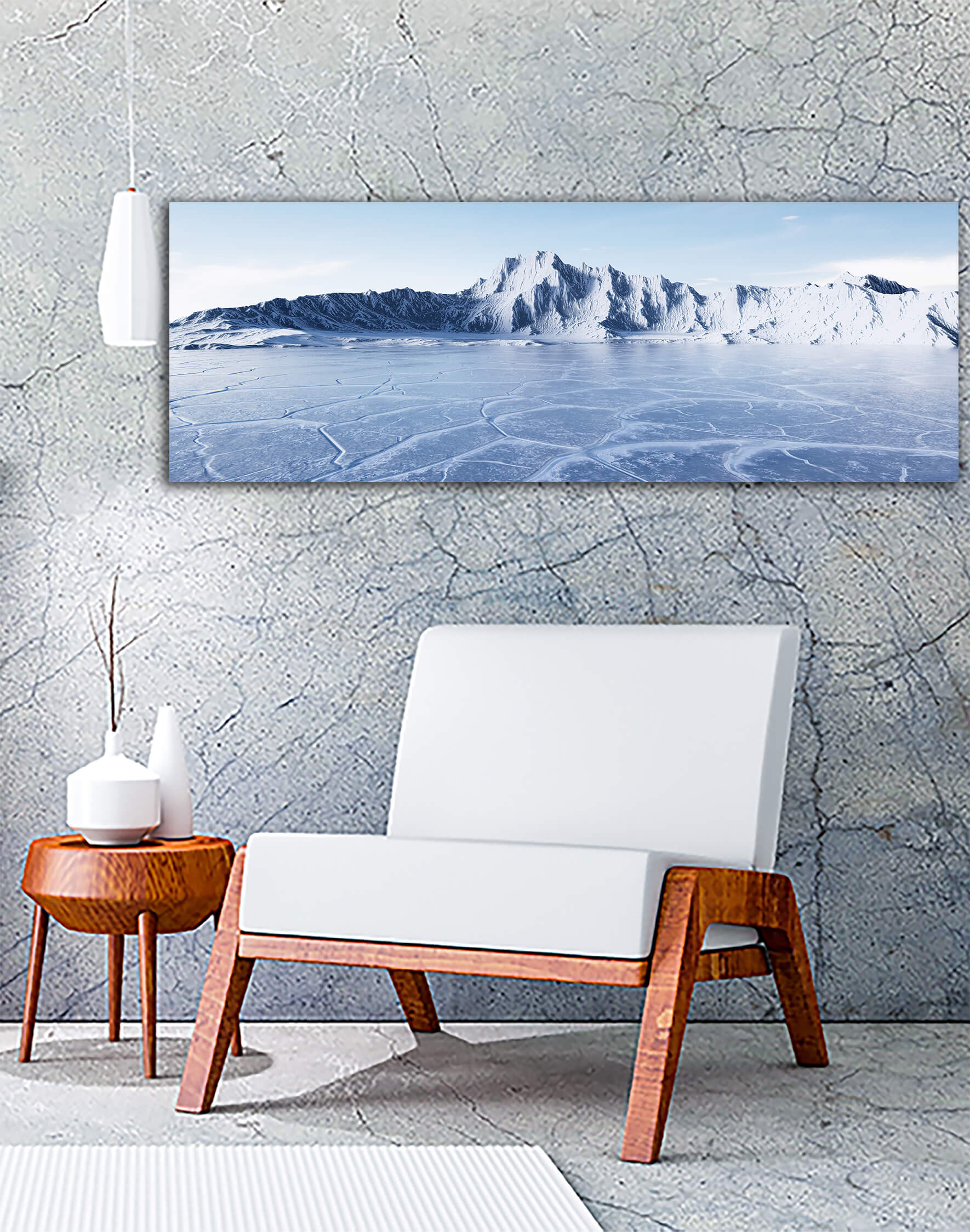WEB003 0013 ML 0008 47242500 ice ground with crack pattern 3d rendering AOAY4823