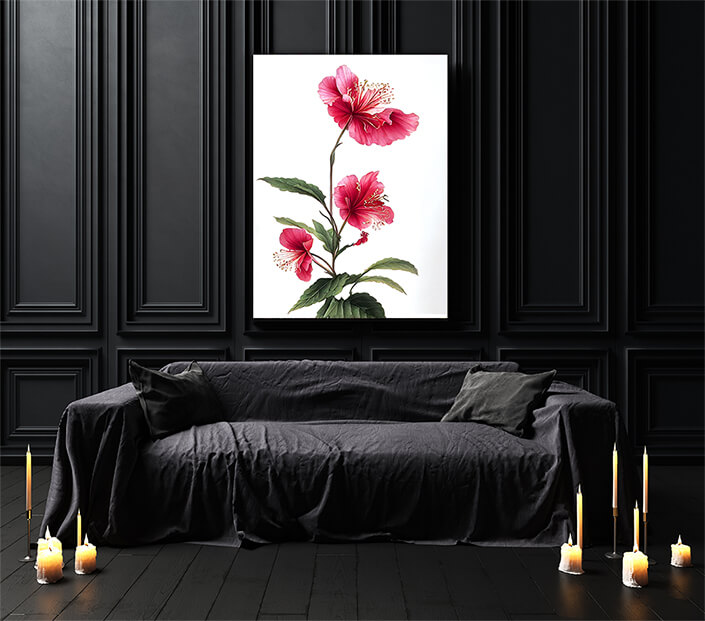 WEB003 0013 ML 0007 49139038 artistic illustration of the red hibiscus flower AOAY8234