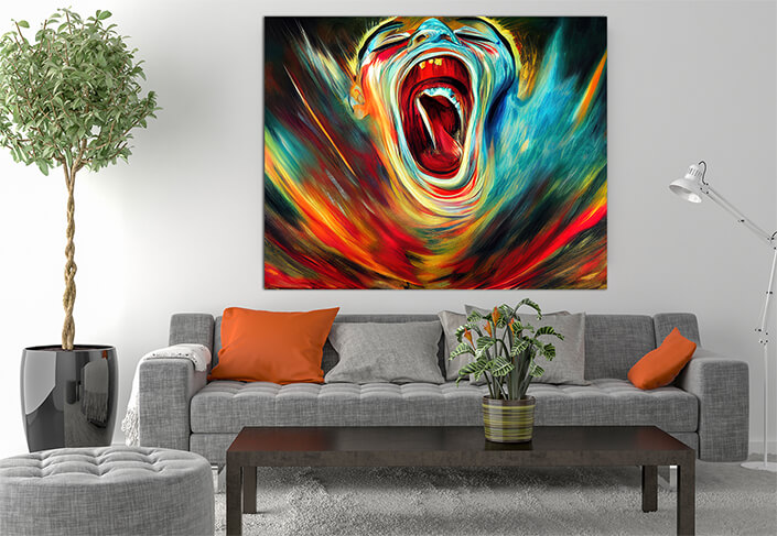 WEB003 0013 MS 0019 48722320 roaring anger exploding into a violent scream abstract AOAY6532