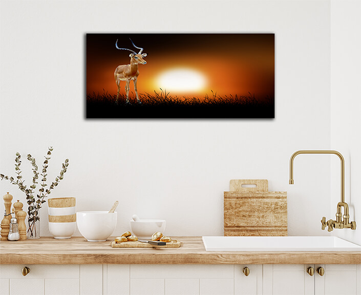 WEB003 0014 ML 0018 22639470 impala on the background of sunset AOAY5552