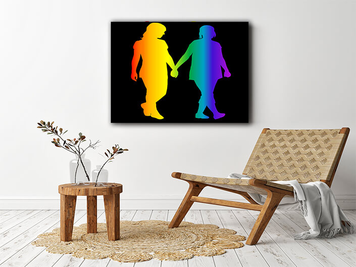 WEB003 0014 MP 0014 24969242 lesbian women silhouettes in rainbow colors AOAY7981