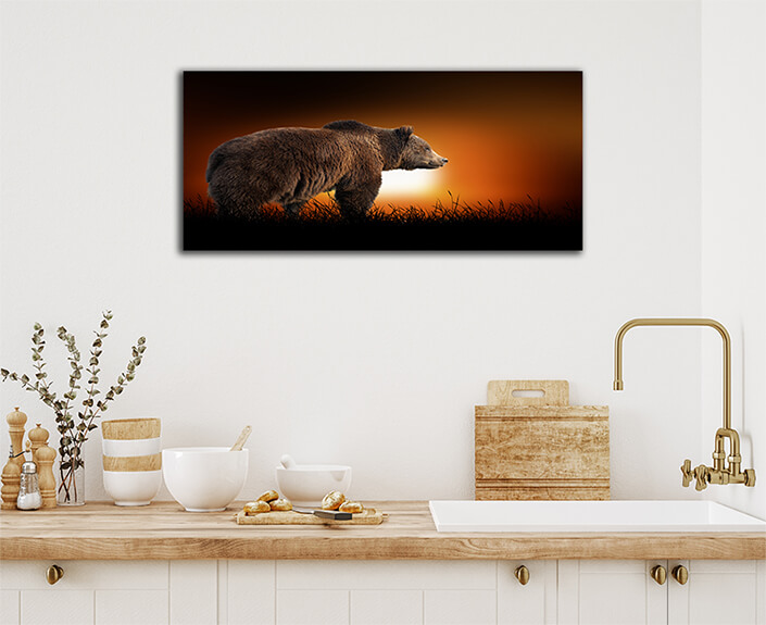 WEB003 0015 ML 0017 22639474 bear on the background of sunset AOAY5553