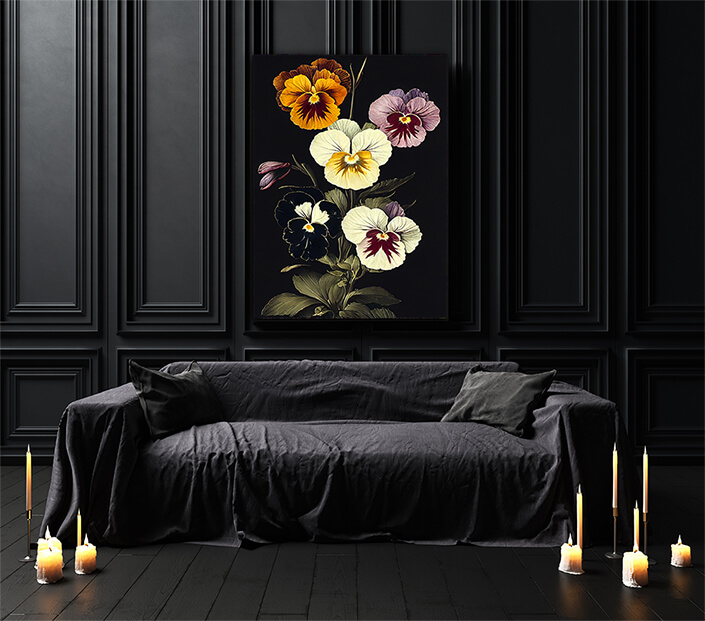 WEB003 0015 ML 0005 49139524 artistic illustration of the colorful pansy flower AOAY8236