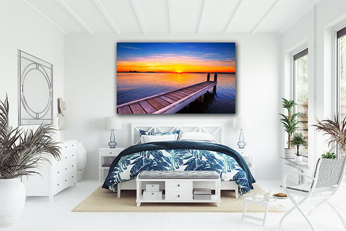 WEB003 0016 MP 0017 11602062 setting sun behind the boat jetty lake maquarie AOAY7323