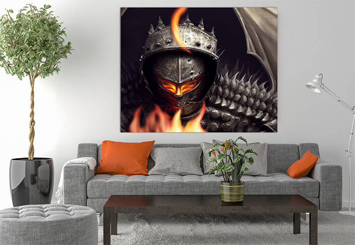 WEB003 0016 MS 0016 48835660 The sinister knight on fire AOAY6245