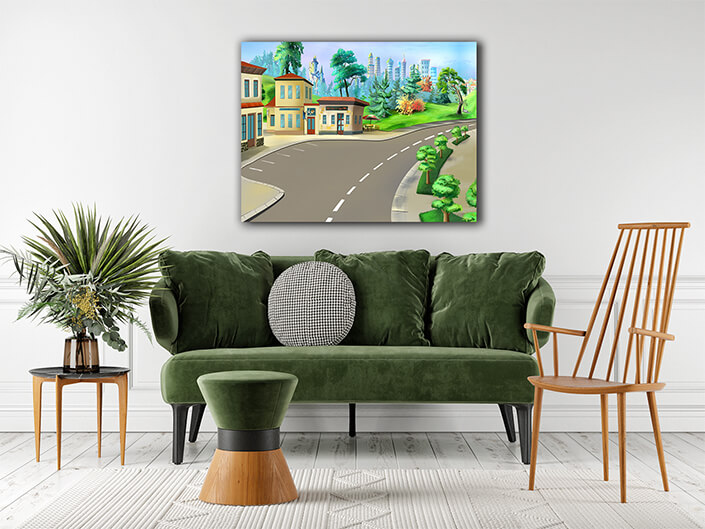 WEB003 0017 ML 0003 48842240 country highway parking illustration AOAY5994