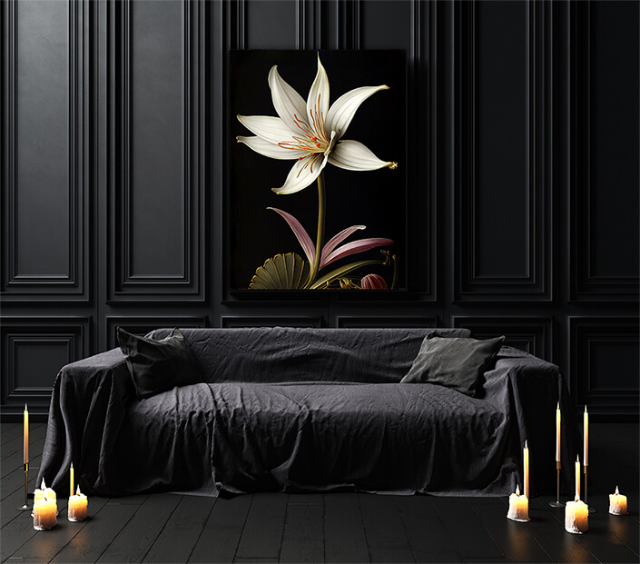 WEB003 0017 ML 0003 49146854 the white petals of the desert lily an illustration AOAY8238