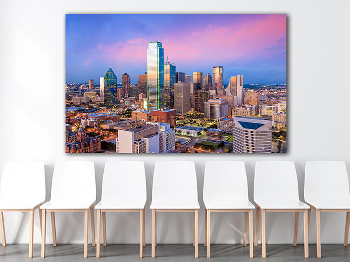 WEB003 0020 MOCKUP 0008 34242694 dallas texas cityscape with blue sky at sunset AOAY7722